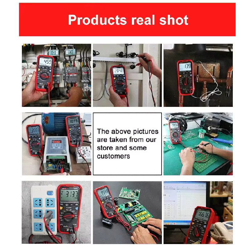 UNI-T Digitales Multimeter UT61B+ UT61D+ UT61E+ Professioneller Spannungs- und Stromtester Amperemeter Voltmeter in Rot - Bild 3