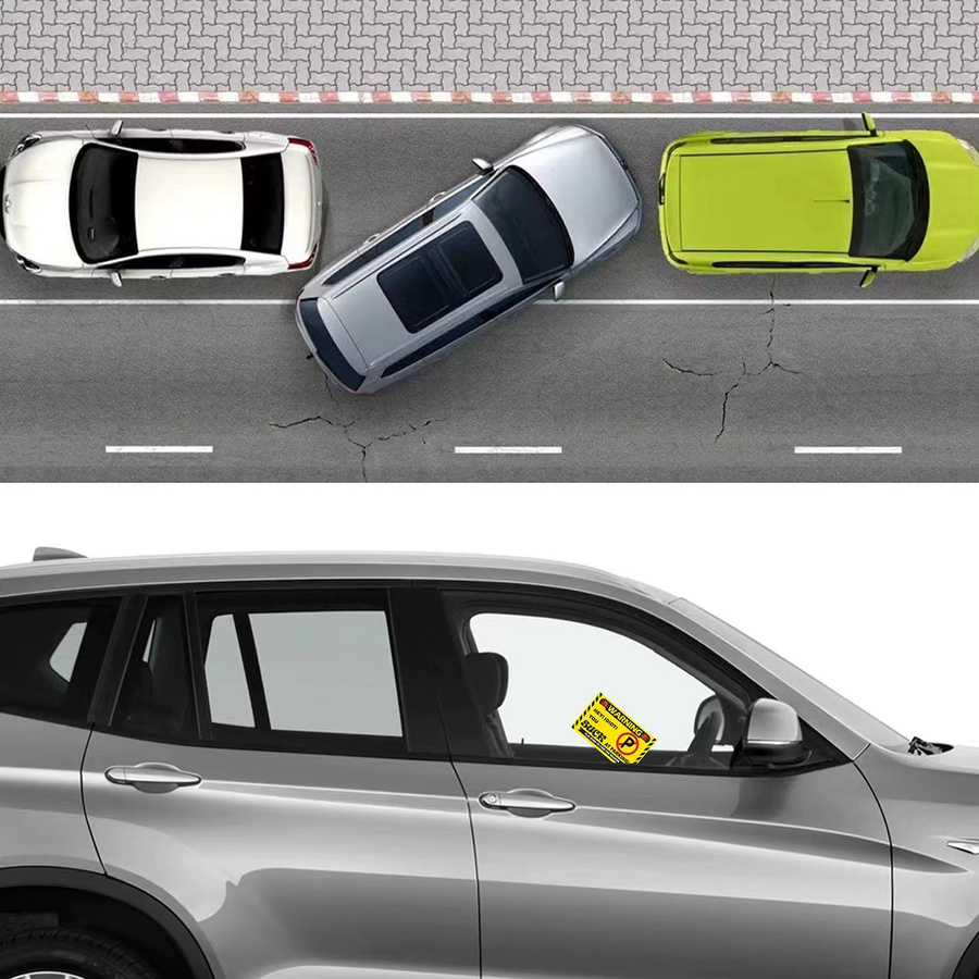 50 beschreibbare Visitenkarten You Park Like an Idiot in Gelb mit Ösen zur Parkplatzwarnung - Bild 5