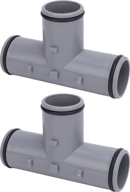 2 Stück T-Stück Schlauchverbinder aus ABS für P6362 Schwimmbadfilterpumpen, 1-1/4 Zoll Schlauchadapter Kupplung - Bild 1