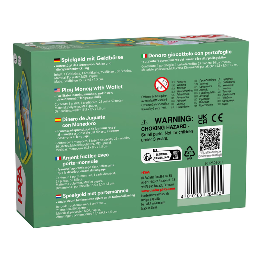 HABA Spielgeld mit Geldbörse, Zubehör, ab 3 Jahren - Bild 2