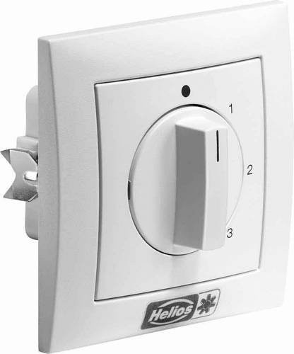 Helios DSEL 3 Drehzahlregler Switch Weiß IP30 Aufputzschalter aus Kunststoff - Bild 1