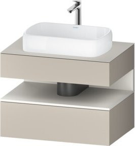 Duravit Waschtischunterschrank Qatego in Weiß Matt mit integrierter Beleuchtung und Nischen, Wandmontage, B/T/H: 80 x 55 x 60 cm - Bild 1