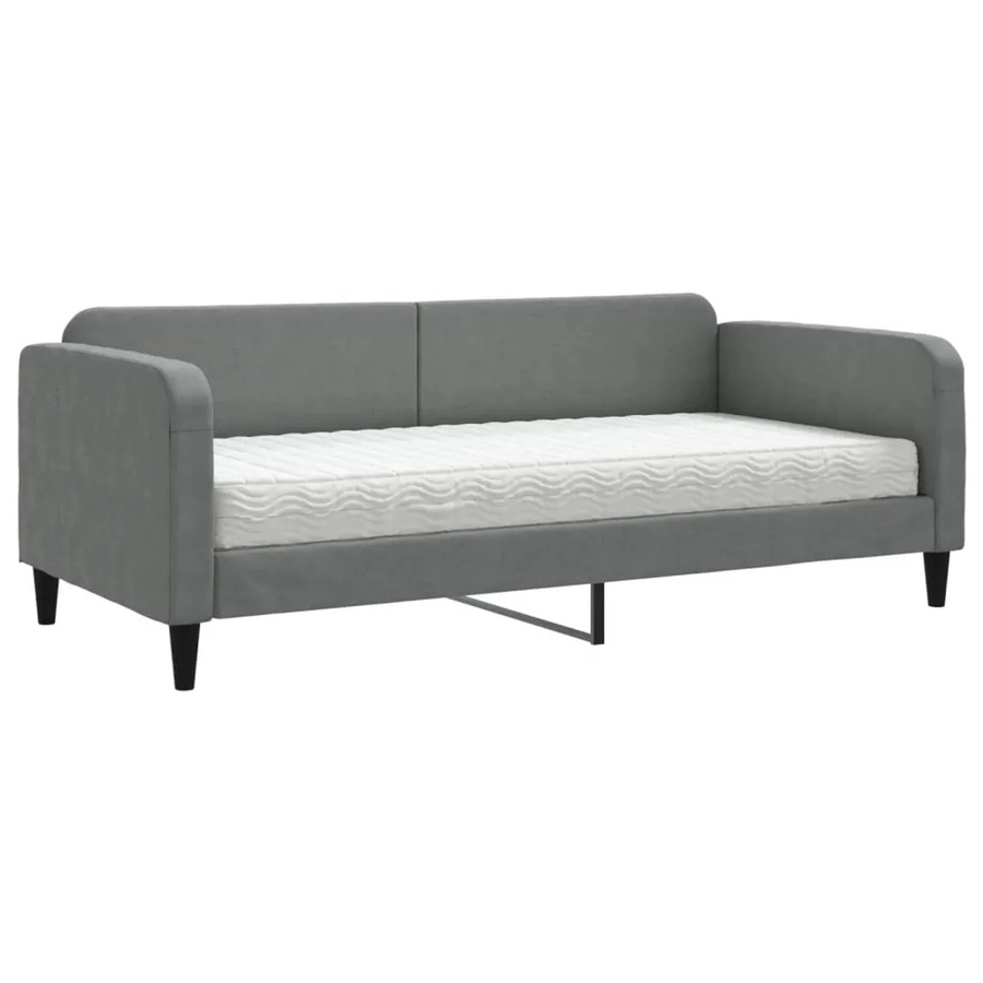 vidaXL Tagesbett mit Matratze Dunkelgrau B/T/H: 200 x 90 x 75 cm - Bild 2