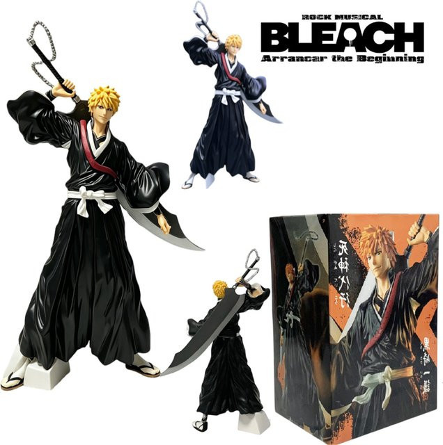 Bandai Bleach Kurosaki Ichigo Actionfigur, PVC-Modell, Schwarz - Bild 1