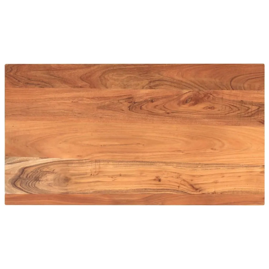 vidaXL Tischplatte aus Akazien-Massivholz in Braun, Rechteckig, B/T/H: 110 x 50 x 2,5 cm - Bild 2