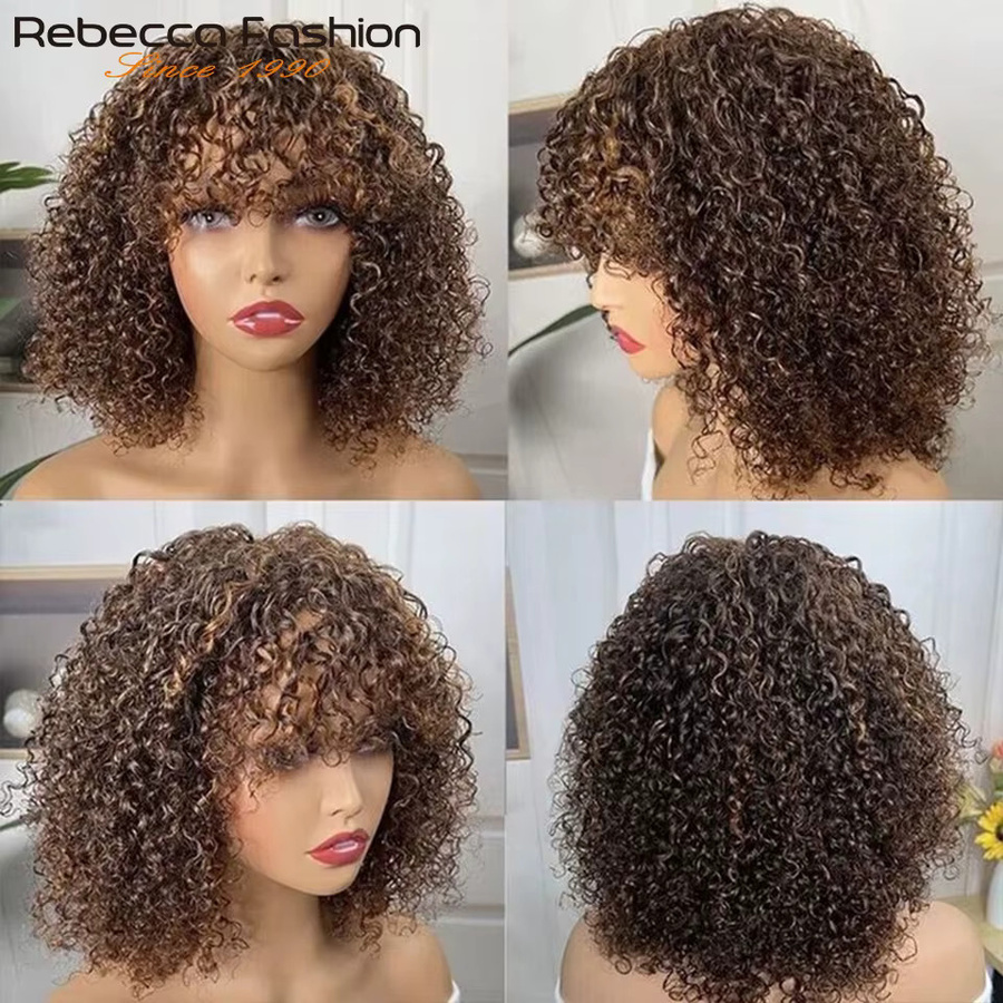 Rebecca Youth Pixie Bob Cut Echthaarperücke mit Pony, Honigblonde, Damen - Bild 4