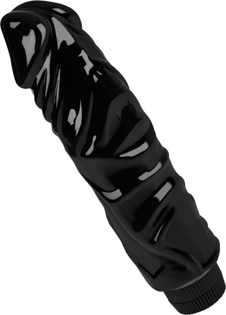 Naturnaher Vibrator in Schwarz, Länge: 20 cm - Bild 1