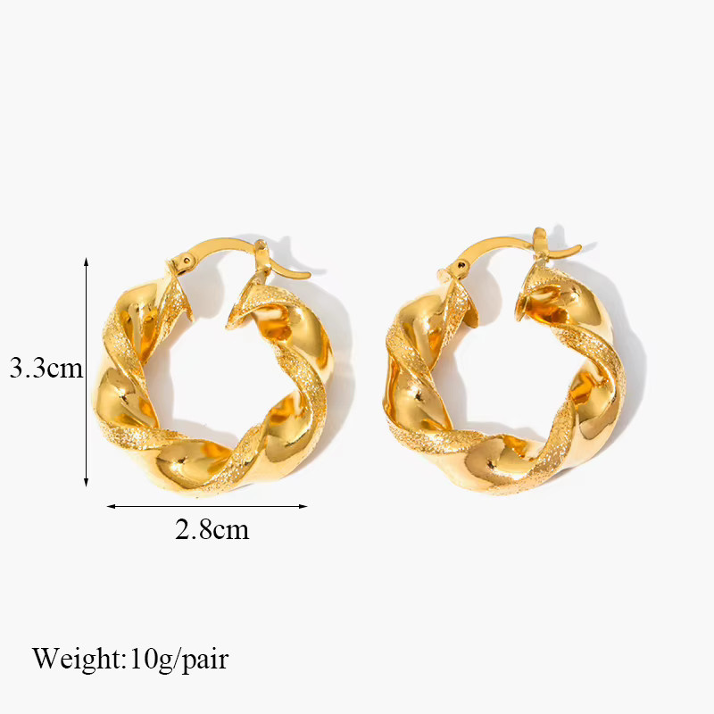 EILIECK Ohrringe, Edelstahl, Gold, Damen - Bild 2
