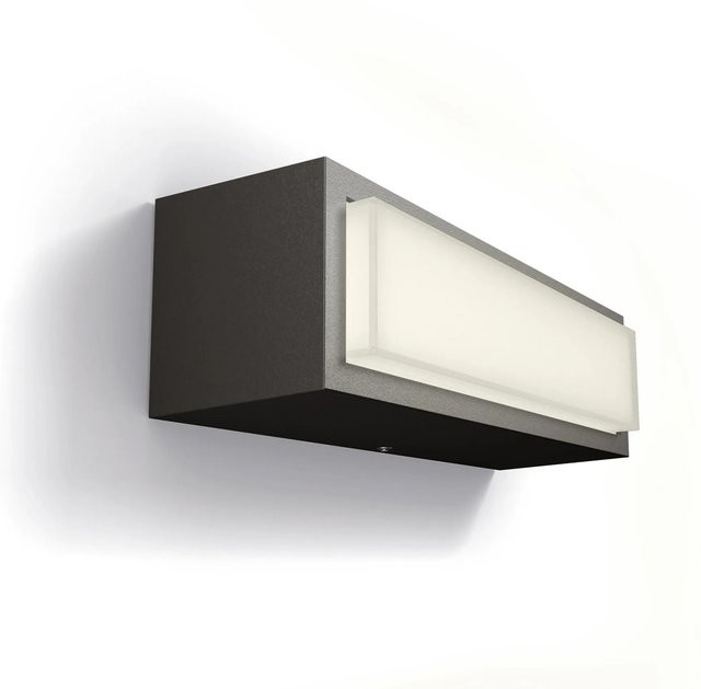Philips Stratosphere LED-Außenwandleuchte in Anthrazit mit warmweißem Licht (2.700 K) - Bild 1