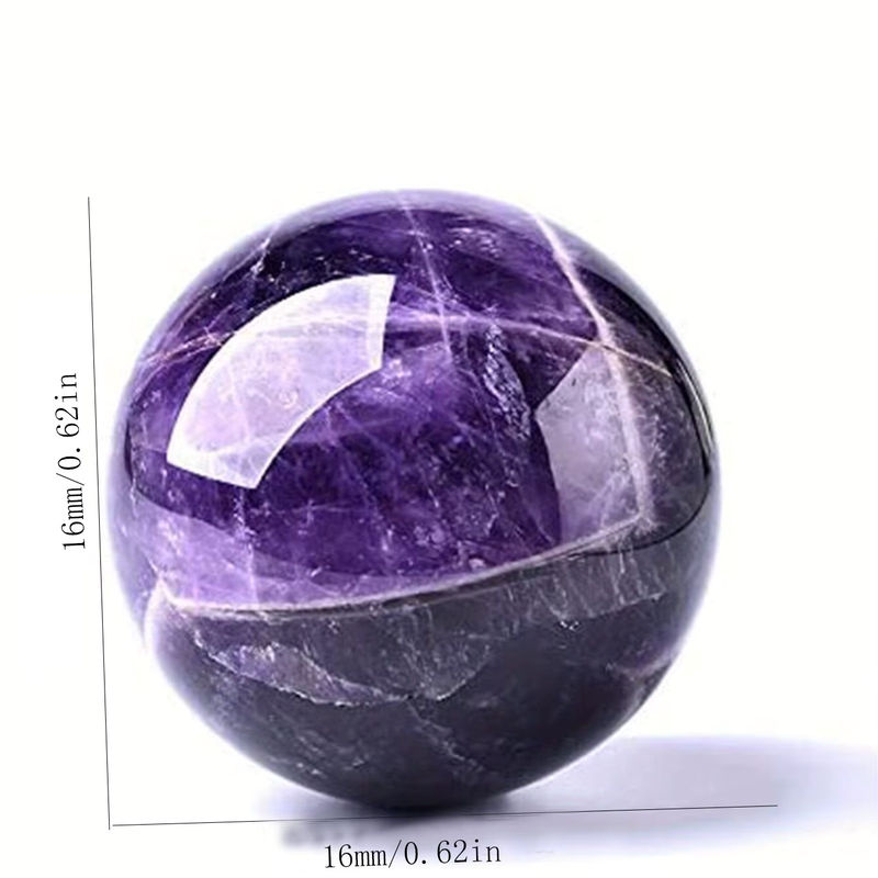 5 Stück natürliche Amethyst Kristallkugeln in Lila zur Dekoration und für Yoga - Bild 4
