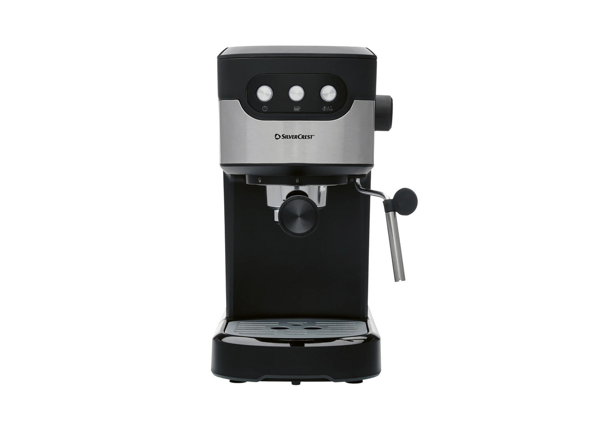 SILVERCREST Espressomaschine mit Siebträgersystem SEMB 1100 B1 in Schwarz und Silber - Bild 3