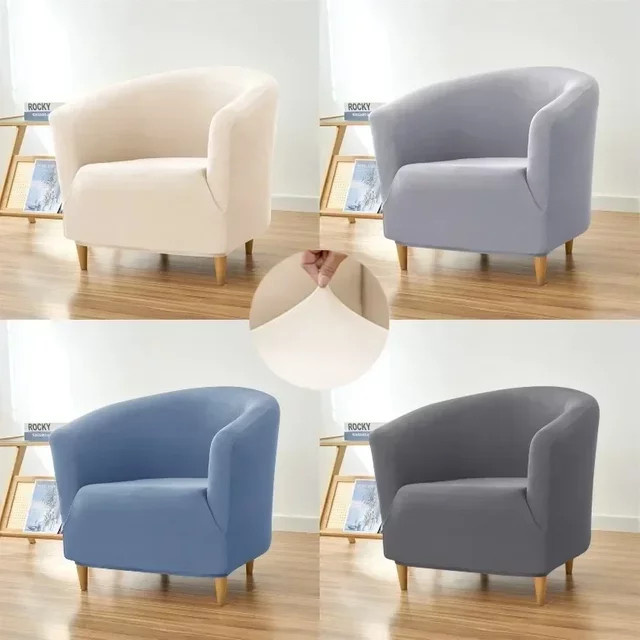 WANERQU Elastischer Club-Sofabezug aus Spandex für Sessel und Einzelsofas, Einfarbig und Modern - Bild 1