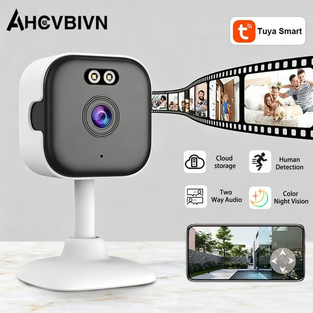 Tuya Smart Mini 5MP WLAN IP-Kamera für Innenräume mit KI-Menschenerkennung und Farbnachtsicht zur Heimsicherheit - Bild 1