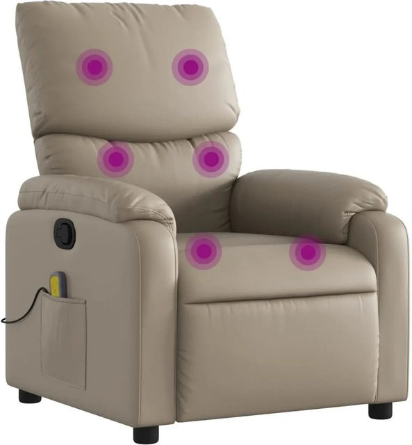 vidaXL Massagesessel Modell 8 in Cappuccino-Braun mit Kunstleder und Armlehnen - Bild 1