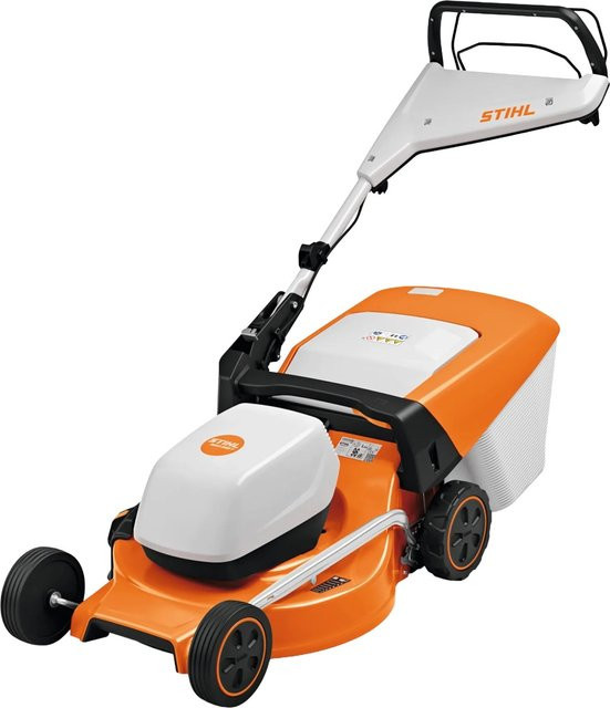 Stihl Akku-Rasenmäher RMA 253 T mit Mulchkit und Fangkorb, Orange-Grau - Bild 1