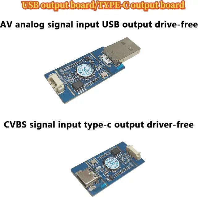POMIACAM CVBS zu USB Konverter für AV und S-Video Analogsignal zu Digital 1080P in Blau mit USB-A und USB-C Anschluss - Bild 1
