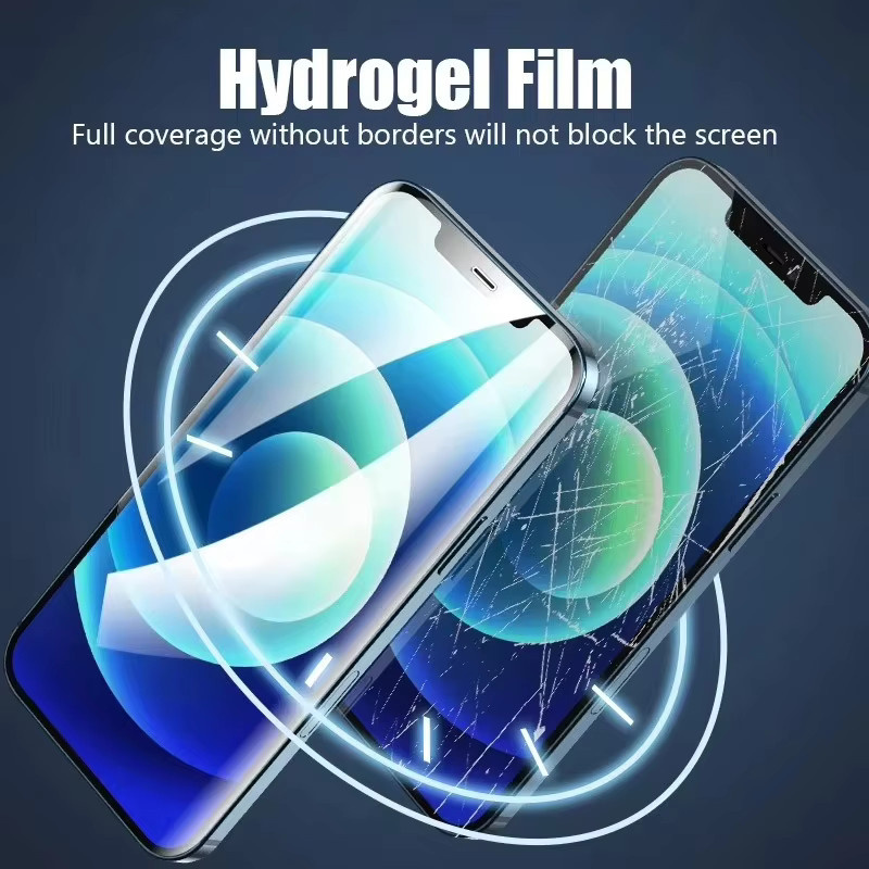 Weiche Hydrogel-Displayschutzfolie aus Silikon für Apple iPhone Modelle, transparent - Bild 5