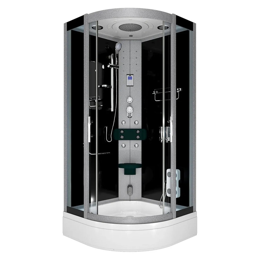 AcquaVapore Komplettdusche D46-53T0-EC als Eckdusche mit Regendusche, Handbrause, LED-Beleuchtung und Fußmassage, B/T: 90 x 90 cm, Höhe: 203 cm - Bild 2