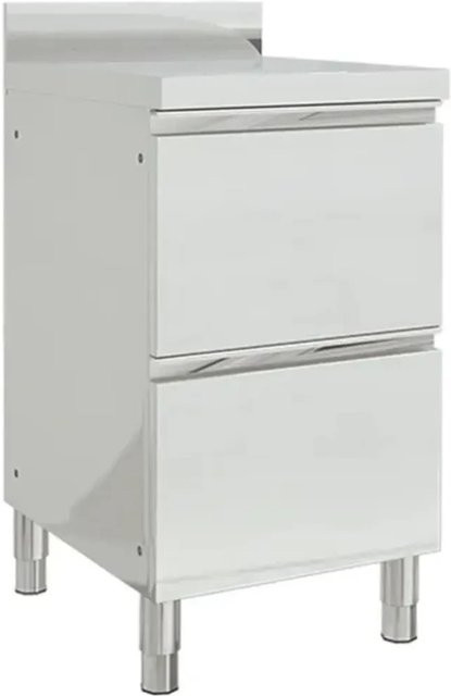 vidaXL Gewerbe-Küchenschrank aus Metall mit 2 Schubladen in Silber, B/T/H: 50 x 60 x 96 cm - Bild 1