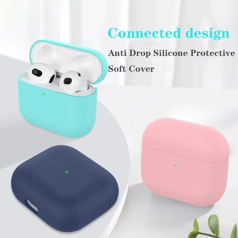 Schutzhülle aus weichem Silikon für Apple AirPods Pro und AirPods 4 in Schwarz von OLPAY - Bild 3