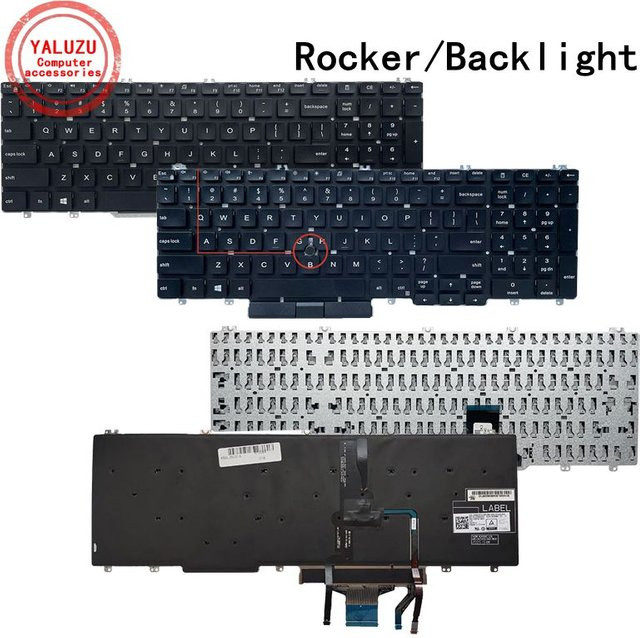Neue Laptop-Tastatur für Dell Präzision 3500 3501 3540 3541 3550 3551 sowie Breite 5500 5501 5510 5511 in Schwarz mit QWERTY US Layout - Bild 1