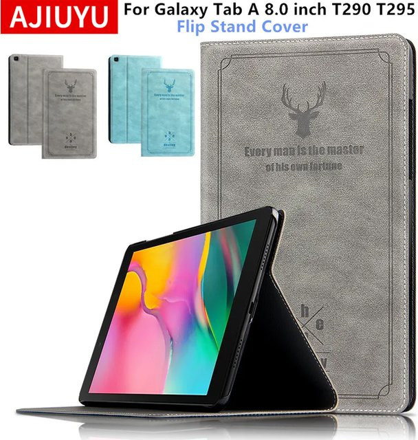 AJIUYU Standhülle für Samsung Galaxy Tab A 8.0 2019 SM-T290 SM-T295 SM-T297 Schutzhülle in Blau und Grau - Bild 1