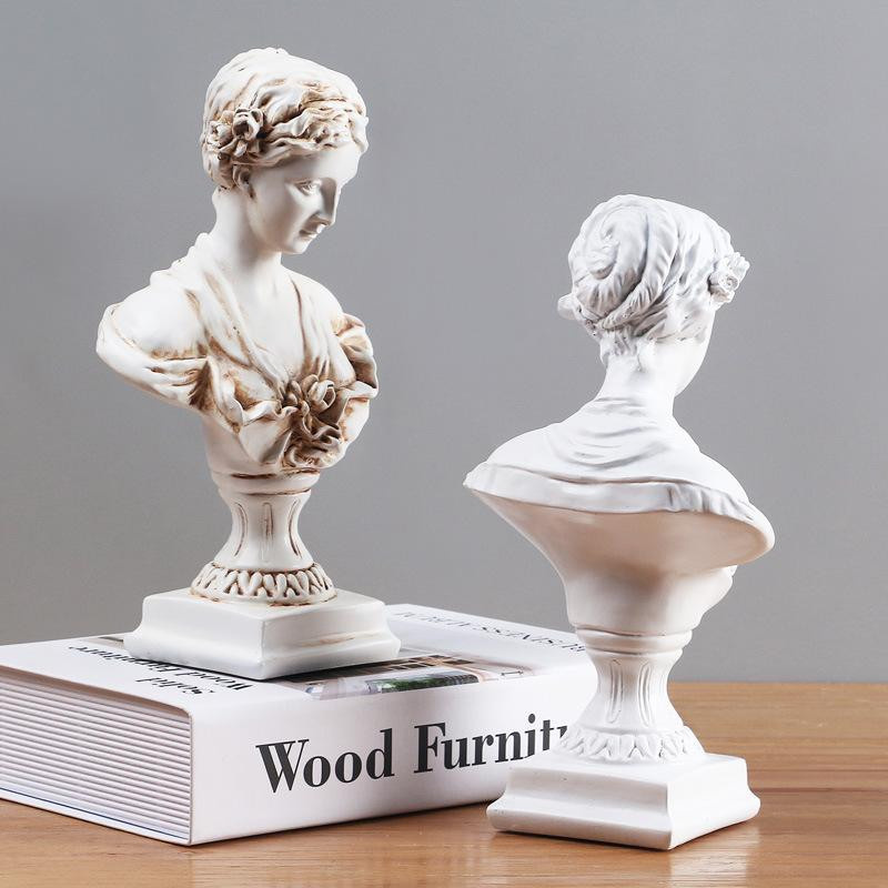 Nordische Venus und David Skulptur von Yiran Furniture als Kunstdeko aus Harz in Weiß - Bild 2