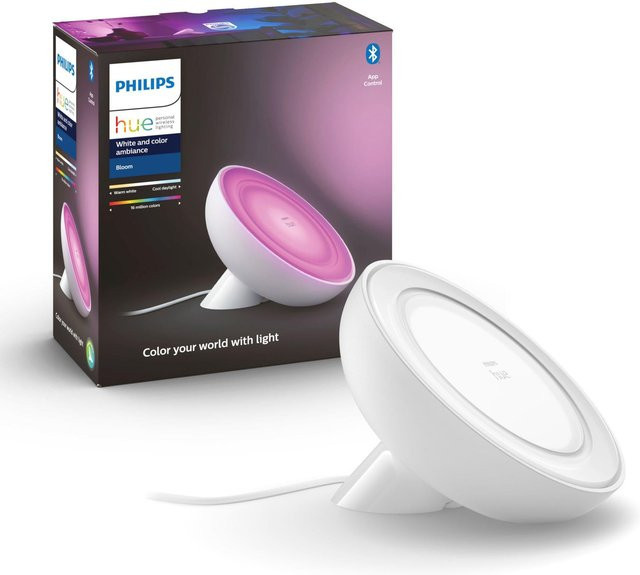 Philips Hue Bloom White & Color Ambiance LED-Tischleuchte mit Bluetooth in Weiß - Bild 1