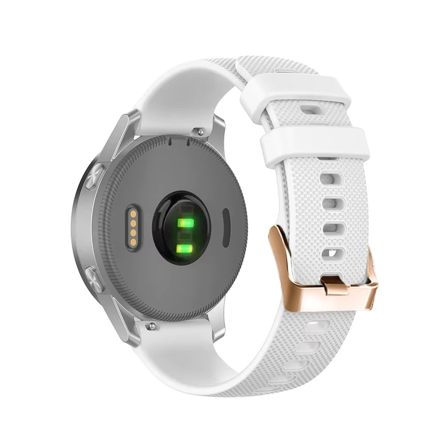 QCTOG Uhrenarmband Silikon, 20 mm, Weiß, Unisex - Bild 3