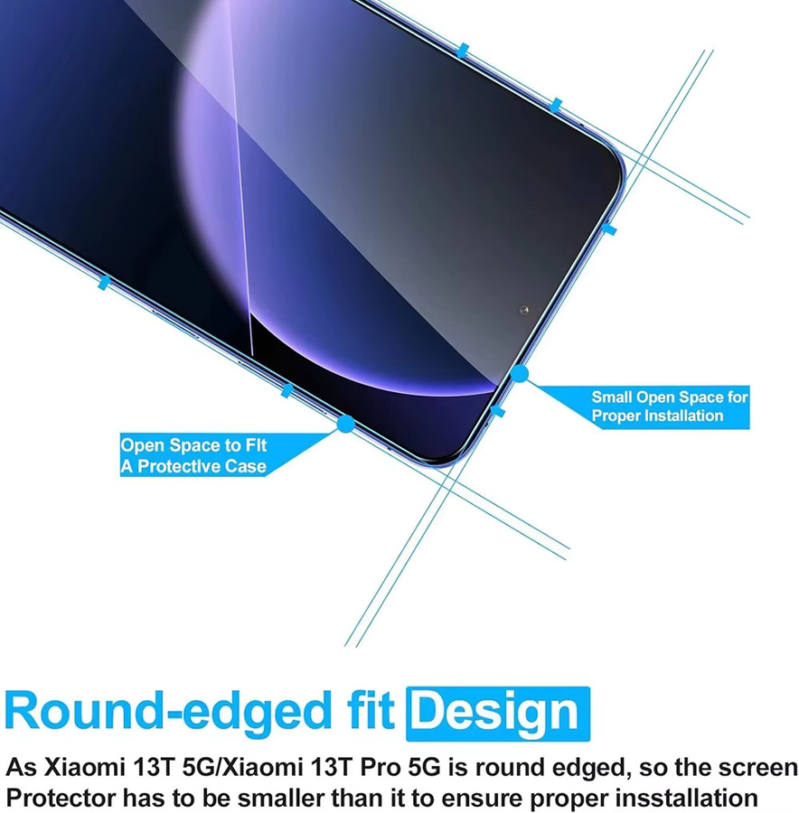 Xiaomi Schutzglas aus gehärtetem Glas für Xiaomi 15T 14T 13T 12T 11T 10T Pro 9T, transparent - Bild 3