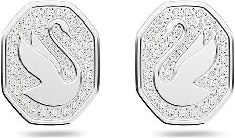 Swarovski Signum Schwan Ohrringe, Weiß, Rhodiniert, Damen - Bild 1