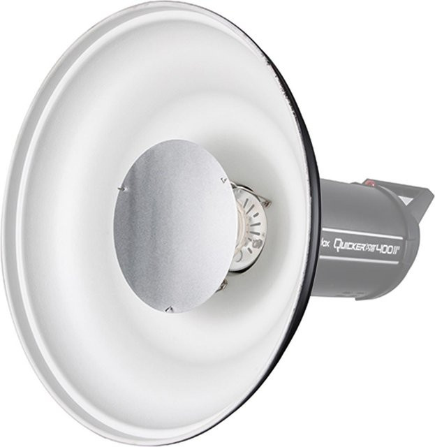 Aimo Studio Fotografie Reflektor Beauty Dish mit Diffusor, Wabengitter und weichem Tuch, Farbe: Weiß, Durchmesser: 41,2 cm - Bild 1
