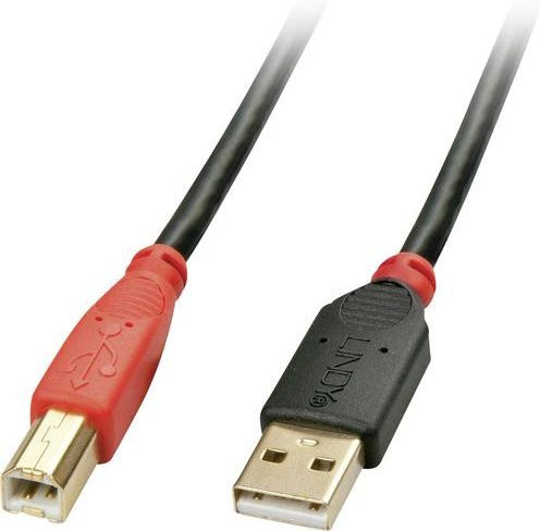Lindy USB 2.0 Aktivkabel mit USB-A Stecker und USB-B Stecker, 10,0 m, Schwarz - Bild 1