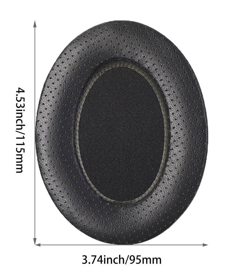 ERIKOLE Ersatz-Ohrpolster aus Schaffell in Schwarz für Sennheiser HD600, HD650, HD660S und HD545 Kopfhörer (Lammfell perforiert) - Bild 3