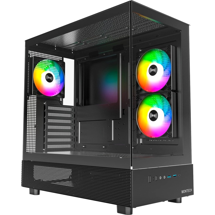Montech Midi-Tower PC-Gehäuse in Schwarz - Bild 1