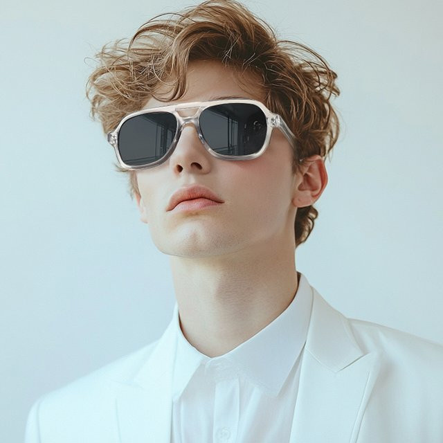 ZENOTTIC Sonnenbrille Aviator, Vollrand, Acetat, transparent, Unisex - Bild 1