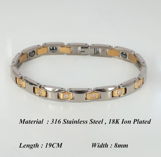 Wucifang Jewelry Armband, 18 Karat Gold vergoldet, Edelstahl, Zirkonia, Unisex - Bild 1