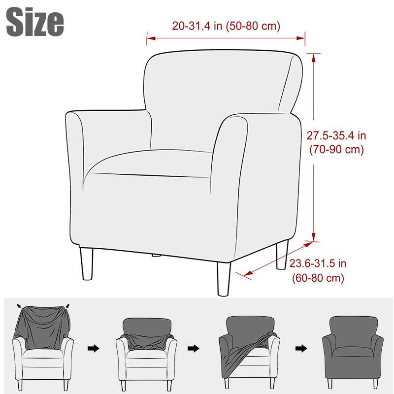 Yiran Furniture Elastischer Sesselbezug aus Samt in Gold, Waschbarer und Schmutzabweisender Stuhlschonner für Einzelsofas - Bild 2