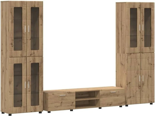vidaXL TV-Schrankset mit Schubladen in Artisan-Eiche, modern und matt, braun, B: 150,0 cm, H: 73,3 cm - Bild 1