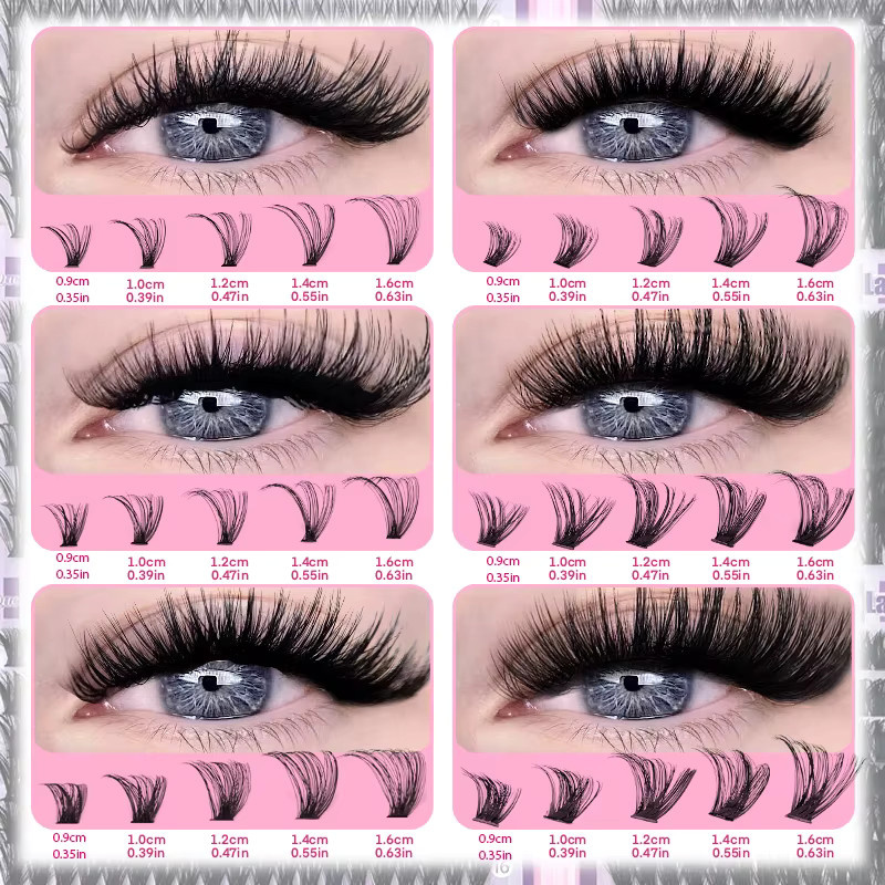 QUEENICE Cluster-Wimpern, 30D-100D, 9-16mm, Unisex - Bild 6
