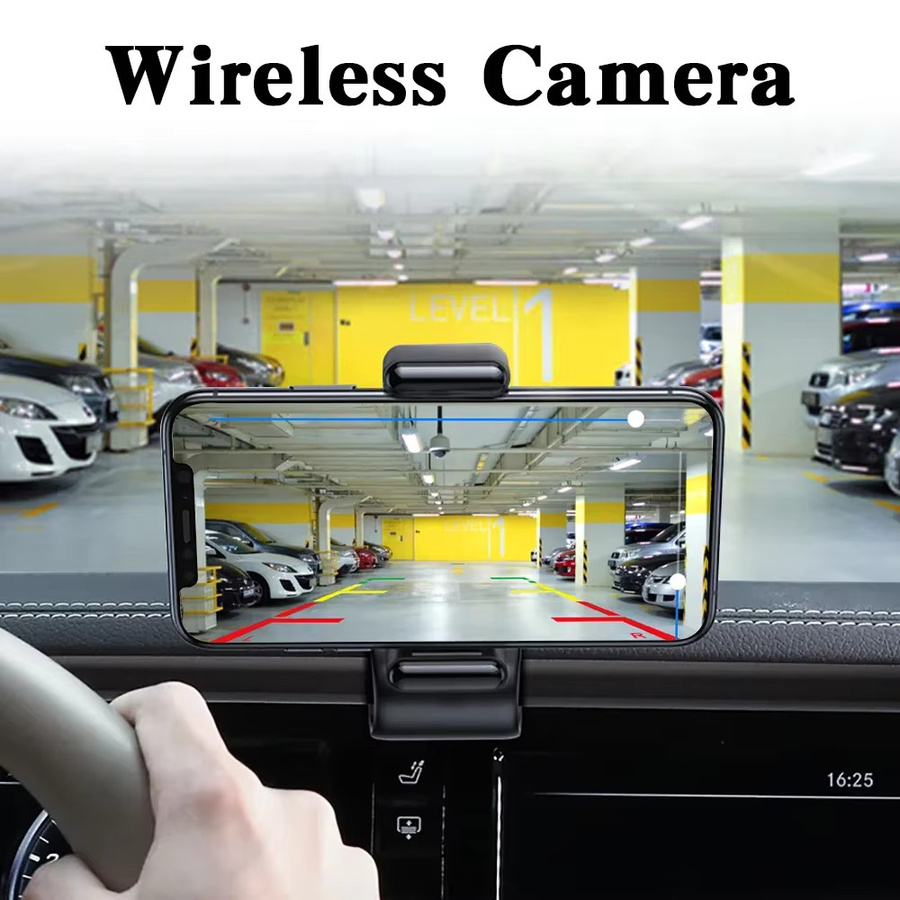TEENRAM Auto-Frontkamera mit 2,4 GHz WIFI, HD Nachtsicht, 150 Grad Sichtfeld, USB 5V Anschluss für Android und iOS, Schwarz - Bild 2