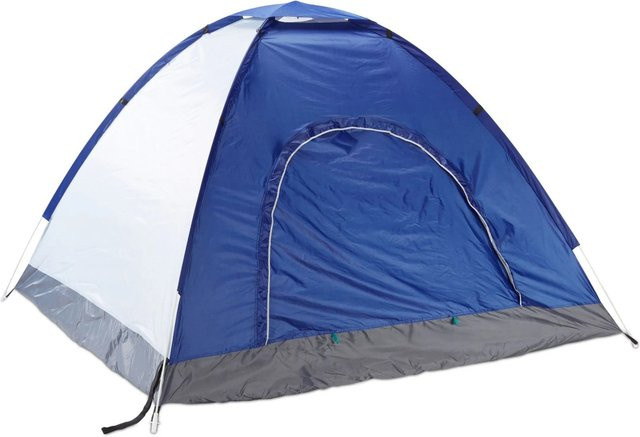 Relaxdays Pop Up Zelt aus Polyester in Anthrazit Blau mit UPF 50+ Schutz, B/T/H: 135 x 200 x 200 cm - Bild 1