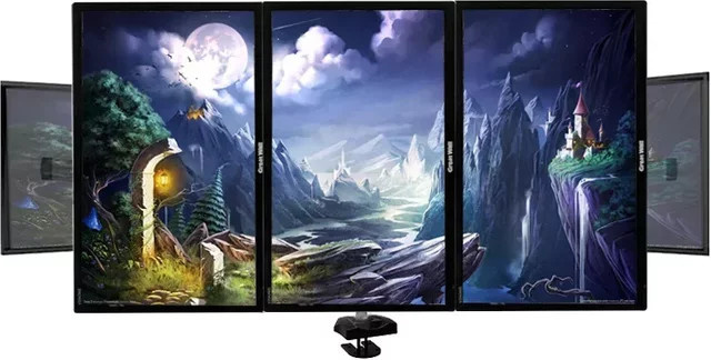 Desktop-Monitorhalterung aus Aluminiumlegierung in Schwarz - Bild 1