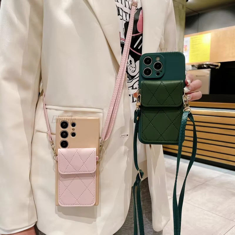 Crossbody Lanyard Handyhülle aus Leder für Xiaomi Mi 17T 15T 14T Redmi Note 15 14 13 12 Pro Plus 15C 14C mit Kartenfach und Standfunktion in Weiß - Bild 4