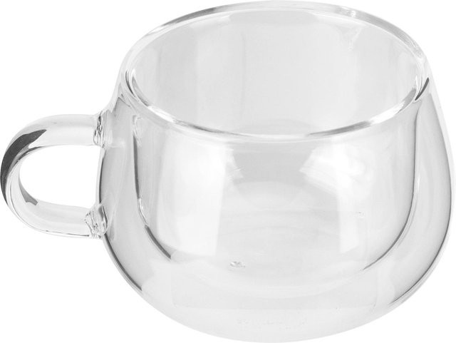 Doppelwandige Kaffeetasse mit Henkel von mfySpace, transparent, 150 ml - Bild 1