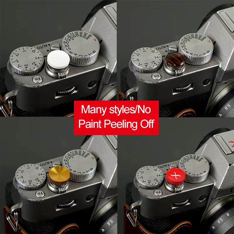 NiYi Kamera-Auslöser aus Messing als Blitztaste für Fujifilm, Nikon, Leica und Sony in Braun oder Weiß - Bild 4