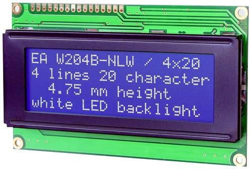 DISPLAY VISIONS 7-Segment-Anzeige Blau-Weiß mit 4 Ziffern, 4.75mm, 3.3V - Bild 1