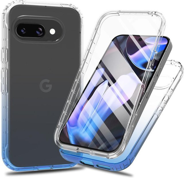 Stoßfeste 360° Vollkörper-Handyhülle mit Displayfolie für Google Pixel 10, Pixel 9 Pro XL und Pixel 9 Pro in Transparent - Bild 1
