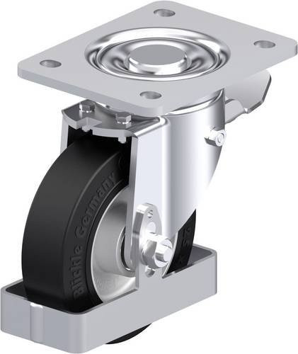 Blickle Stahlblech-Lenkrolle LH-ALEV 125K-3-ST-FS in Schwarz und Grau mit 125 mm Rad-Durchmesser und einer Tragfähigkeit von max. 250 kg - Bild 1