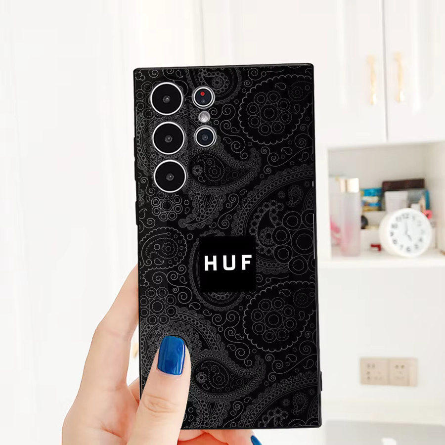 Fashion luvury H-HUF Handyhülle für Samsung Galaxy S25 S24 S23 S22 S21 S20 Plus 5G Frosted Non-Slip Soft Case in Schwarz - Bild 4
